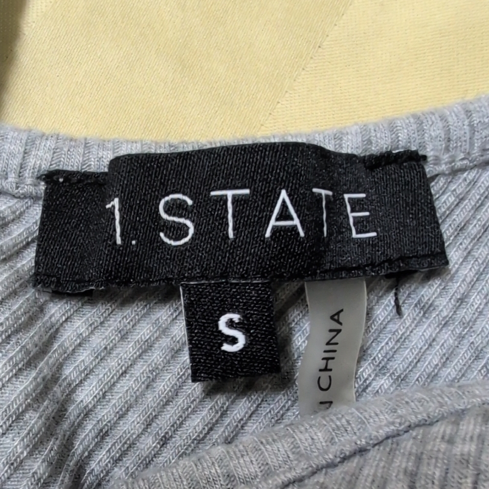 1. State Grey Ruched Tank Top - Picture 2 of 4